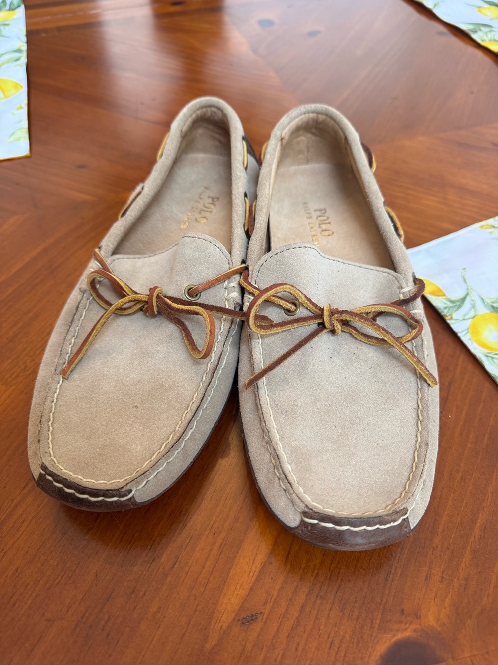 Polo by Ralph Lauren Beige Suede Moccasin Loafers